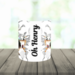 Custom pet photo printed on a mug. Schnauzer head popping from torn design. Personalized canine pet image 11 oz coffee mug from Michigan.